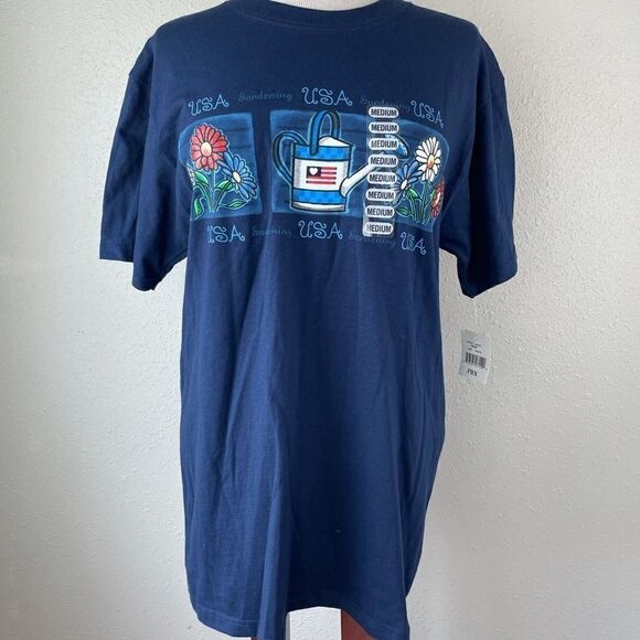 NWT PBX Basics USA Gardening T-Shirt Size M - Picture 1 of 5